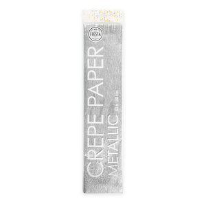 Globos metallic crepepapier zilver, 50x150cm