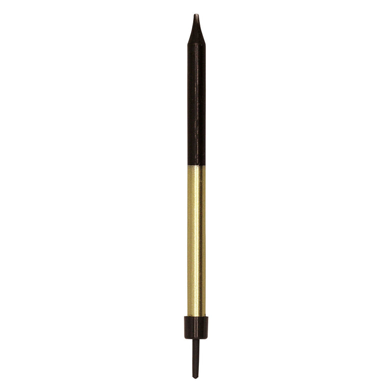 ギャラリービューアに画像をロードする, Globos taartkaarsen 9,5cm met houders zwart goud - 12st.

