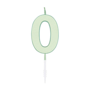 Globos taartkaars 4,5cm pastel mint no. 0