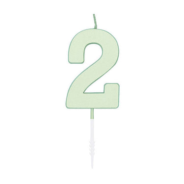 Globos taartkaars 4,5cm pastel mint no. 2
