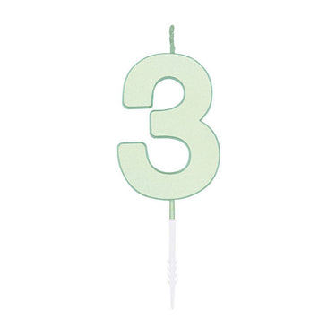 Globos taartkaars 4,5cm pastel mint no. 3