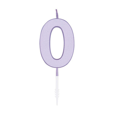 Globos taartkaars 4,5cm pastel lila no. 0