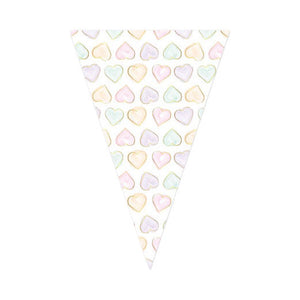 Globos vlaggenlijn van papier watercolors hearts - 6m