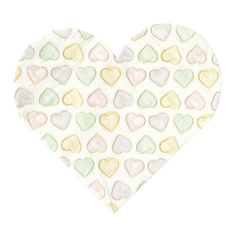 Cargue la imagen en el visor de la galería, Globos papieren servetten 33x33cm watercolors hearts - 20st.
