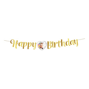 Globos vlaggenlijn happy birthday paarden - 2m