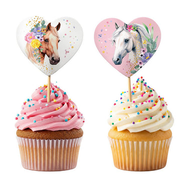 Globos taartprikkers paarden - 12st.