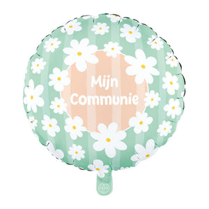 Globos folieballon 18 inch rond madeliefjes mijn communie