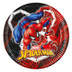 Globos papieren borden 20cm spiderman world of web - 8st.
