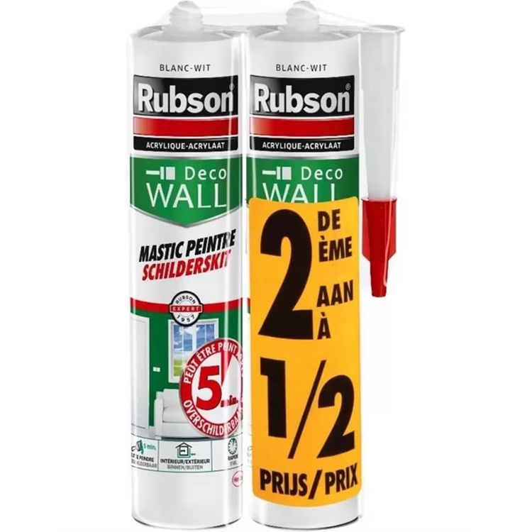 Afbeelding laden in galerijviewer, Rubson schilderskit 280 ml bouwkit duo | sneldrogend in 5 minuten | voor snel en efficiã«nt schilderwerk | sterke en duurzame afdichting.
