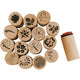 Creotime deco art stempels, d: 20 mm, h: 26 mm, 15 stuks