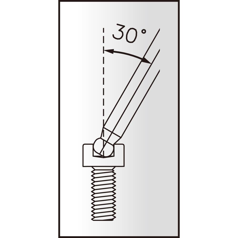 IceToolz Twinhead inbussleutel 2.5mm met kogelkop zw. zilver