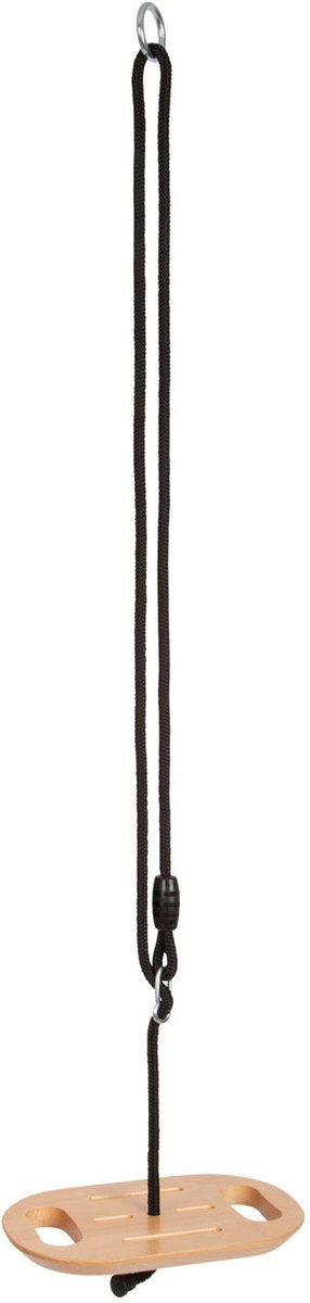 Small foot - houten disc schommel met handgrepen black line