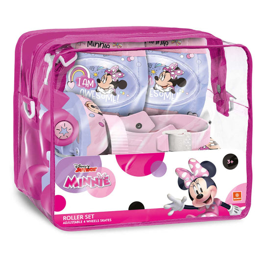 Mondo disney minnie rolschaatsen met beschermset voor kinderen - verstelbaar en roze.