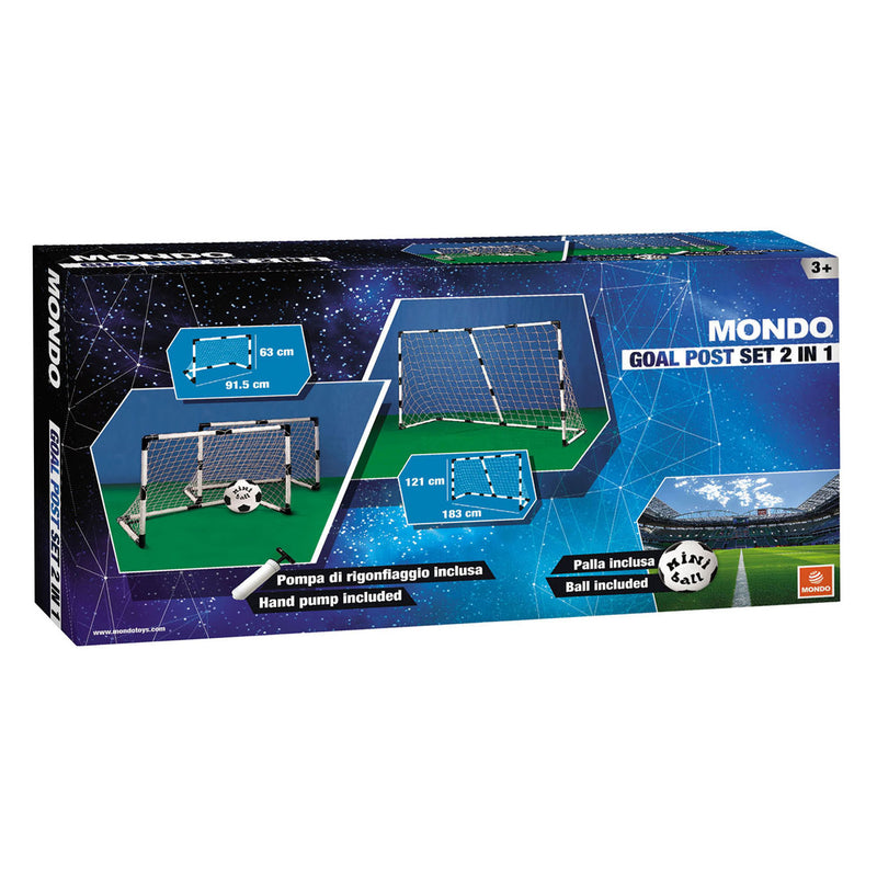 Load image into Gallery viewer, Mondo voetbaldoel set 2-in-1 met bal en pomp
