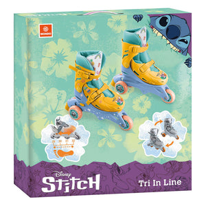 Mondo rolschaatsen 3 wielen stitch - maat 29-32cm