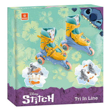 Mondo rolschaatsen 3 wielen stitch - maat 29-32cm