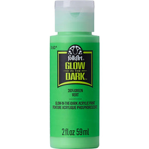 Folkart • glow in the dark acrylic paint green 59ml