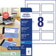 Visitekaartjes avery a4 260 g m² mat wit 25 vellen