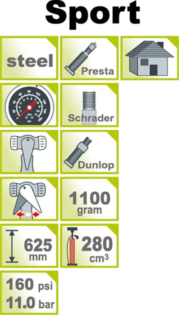 Load image into Gallery viewer, Icetoolz 240a451 hogedrukpomp voetpomp staal met meter 160psi geel
