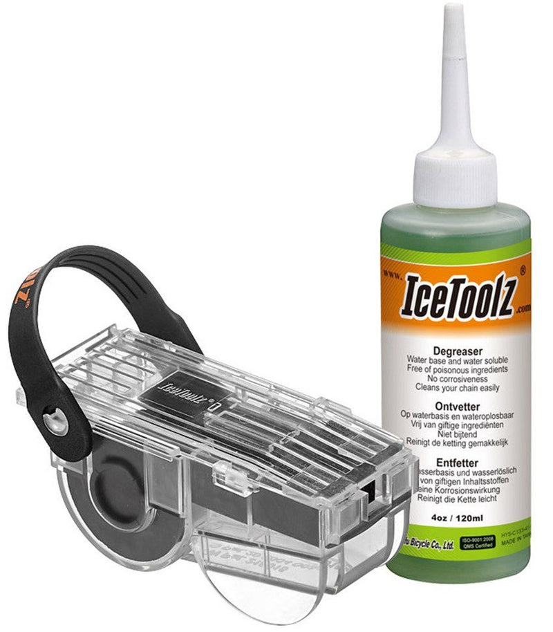 Load image into Gallery viewer, Kettingreiniger met ontvetter (120ml) IceToolz 240C212 (set)
