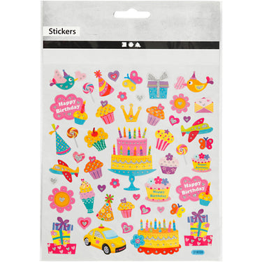 Https: www.cchobby.nl stickers-verjaardag-vel-15x16-5-cm-ca-49-stuk-1-vel