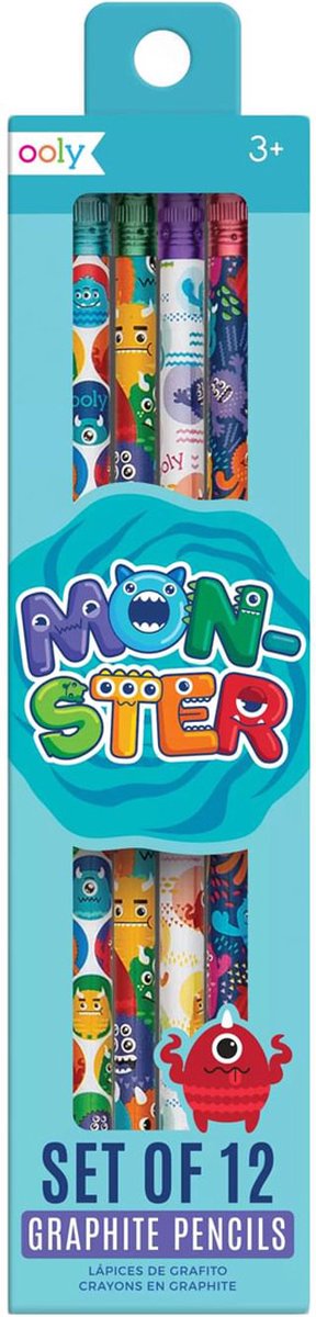 Ooly - monster graphite pencils - 12 potloden met monster ontwerp