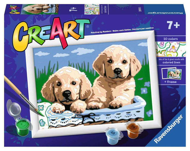 Load image into Gallery viewer, Ravensburger creart schilderen op nummer - schattige puppies
