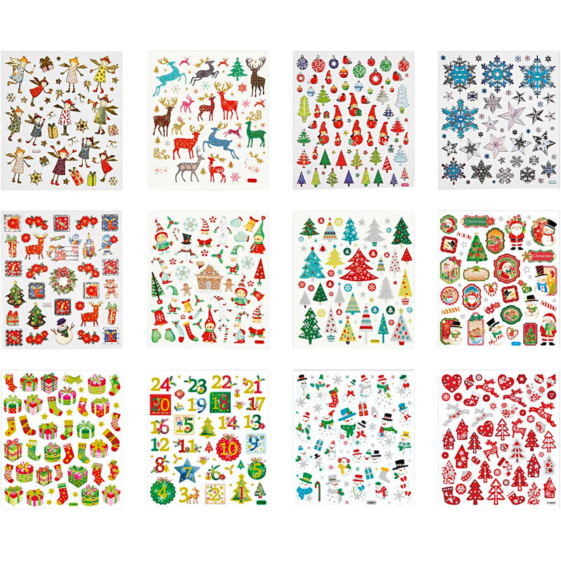 Laden Sie das Bild in Galerie -Viewer, Https: www.cchobby.nl stickerboek-kerstmis-vel-15x16-5-cm-2x12-vel-1-doos

