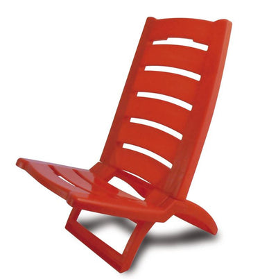 Adriatic strandstoel opklapbaar kunststof 80x38cm rood