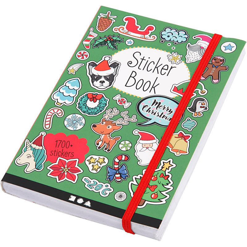 Load image into Gallery viewer, Creativ company https: www.cchobby.nl stickerboek-kerstmotieven-afm-11-5x17-cm-ca-1700-stuk-76-vel-1-stuk
