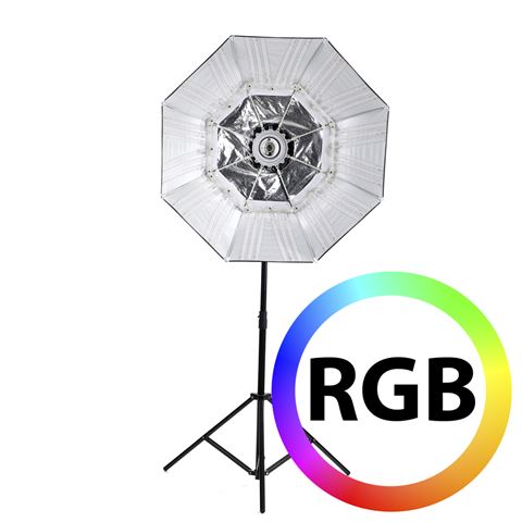 Load image into Gallery viewer, Falcon eyes rgb led lamp rx-782 met opvouwbare softbox 100 cm
