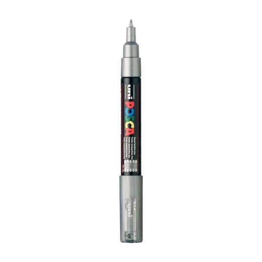 Uni posca verfmarker 1mc zilver - conische punt - 1 mm