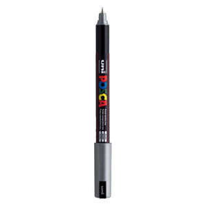 Uni posca marker pc-1mr zilver - extra fine 0,7mm