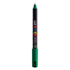 Uni posca marker pc-1mr donkergroen - extra fine 0,7mm