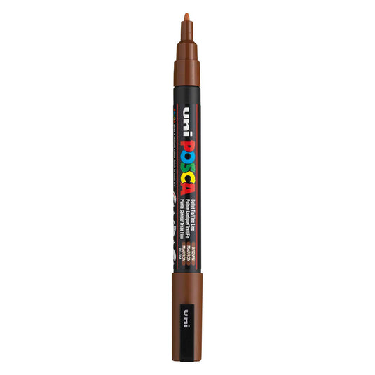 Uni posca pc3m acrylmarker bruin - ronde punt tot 1,3 mm
