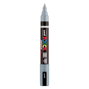 Uni posca brushmarker pc5br grijs - brushpunt 1-4 mm