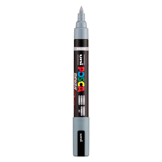 Uni posca brushmarker pc5br grijs - brushpunt 1-4 mm