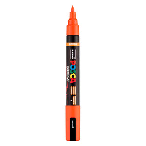 Uni posca brushmarker pc5br oranje - brushpunt 1-4 mm