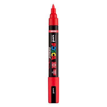 Uni posca brushmarker pc5br rood - brushpunt 1-4 mm