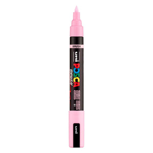 Uni posca brushmarker pc5br lichtroze - brushpunt 1-4 mm