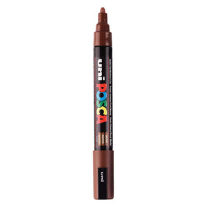 Uni posca verfmarker pc5m bruin - conische punt 2,5 mm