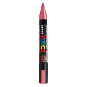 Uni posca verfmarker pc5m metallic rood - conische punt 2,5 mm