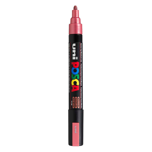 Uni posca verfmarker pc5m metallic rood - conische punt 2,5 mm