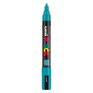 Uni posca verfmarker pc5m smaragd groen - conische punt 2,5 mm