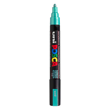 Uni posca verfmarker pc5m metallic groen - conische punt 2,5 mm