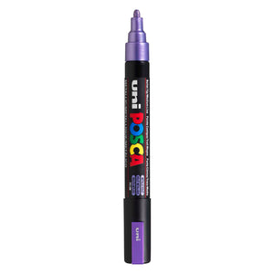 Uni posca verfmarker pc5m metallic paars - conische punt 2,5 mm