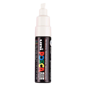 Uni posca verfmarker 8k wit - beitelpunt 8mm