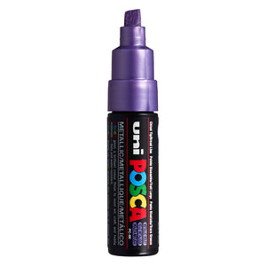 Uni posca verfmarker 8k metallic violet - beitelpunt 8mm