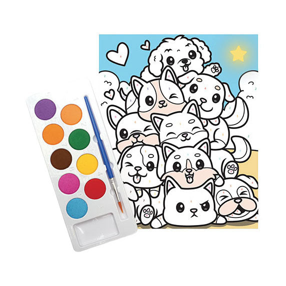Load image into Gallery viewer, Graine creative graine schilderen op nummer set honden - incl. acrylverf en penseel
