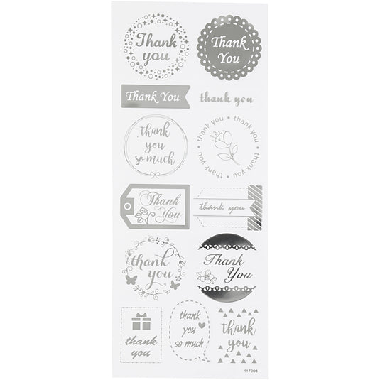 Creativ company https: www.cchobby.nl stickers-thank-you-vel-10x24-cm-ca-13-stuk-zilver-1-vel